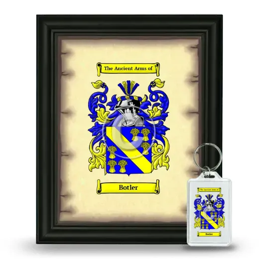 Botler Framed Coat of Arms and Keychain - Black