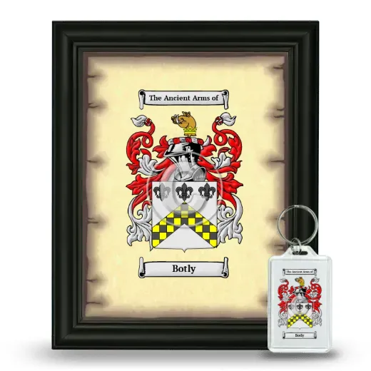 Botly Framed Coat of Arms and Keychain - Black