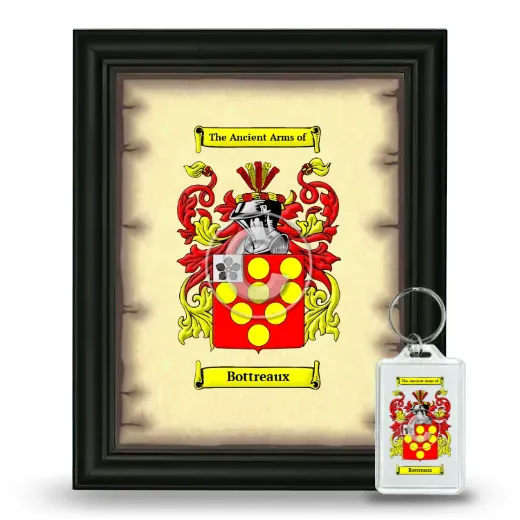 Bottreaux Framed Coat of Arms and Keychain - Black