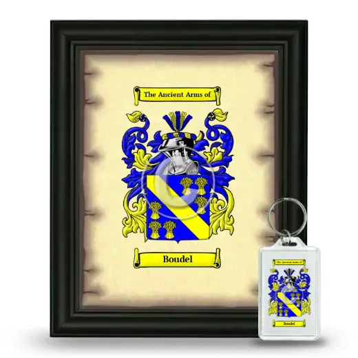 Boudel Framed Coat of Arms and Keychain - Black
