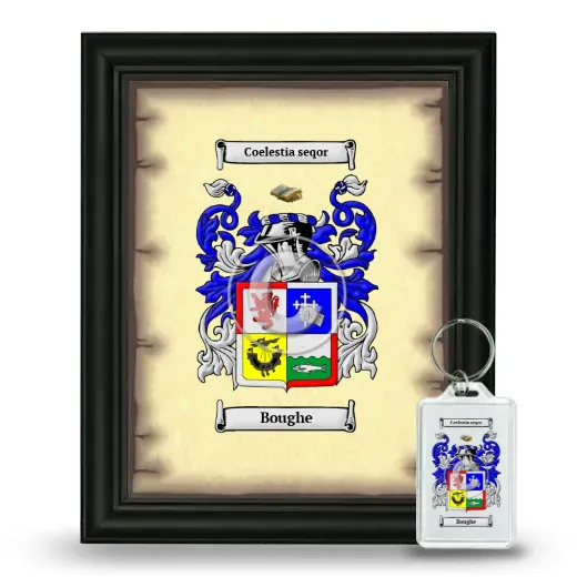 Boughe Framed Coat of Arms and Keychain - Black