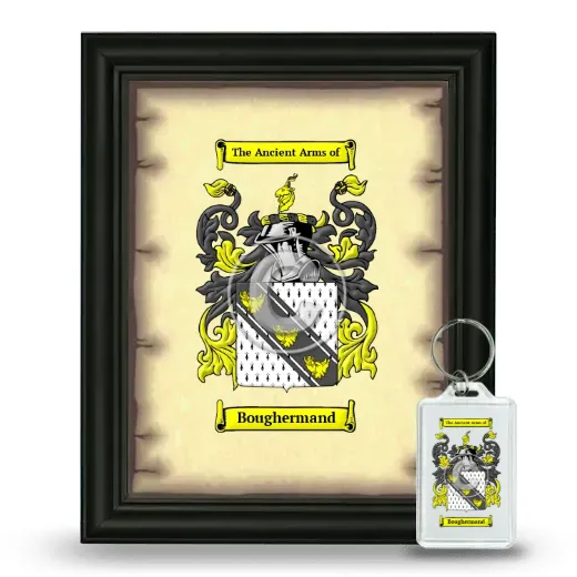 Boughermand Framed Coat of Arms and Keychain - Black