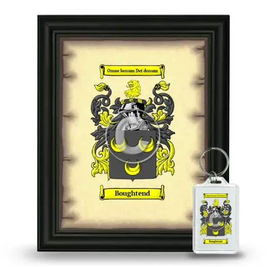 Boughtend Framed Coat of Arms and Keychain - Black