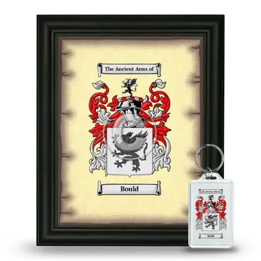 Bould Framed Coat of Arms and Keychain - Black