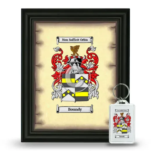 Boundy Framed Coat of Arms and Keychain - Black