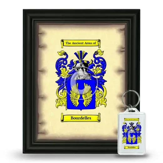 Bourdelles Framed Coat of Arms and Keychain - Black