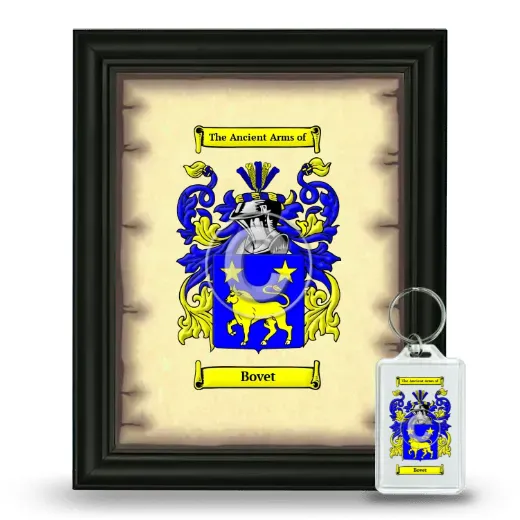 Bovet Framed Coat of Arms and Keychain - Black