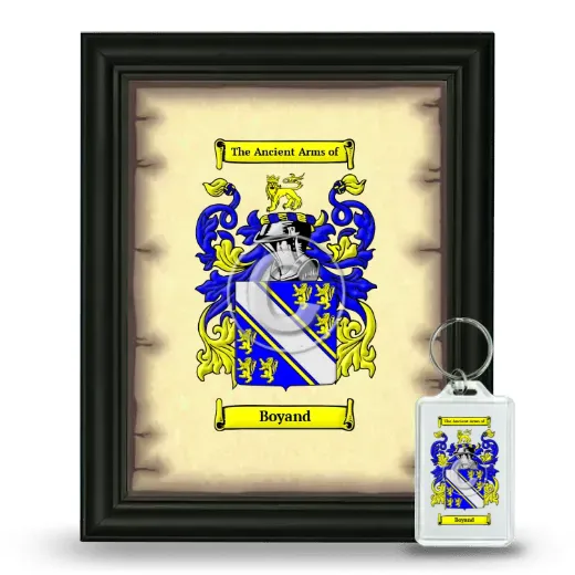 Boyand Framed Coat of Arms and Keychain - Black