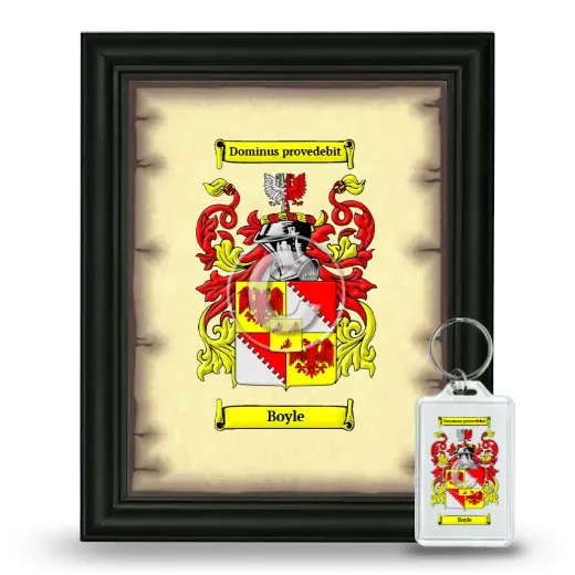 Boyle Framed Coat of Arms and Keychain - Black