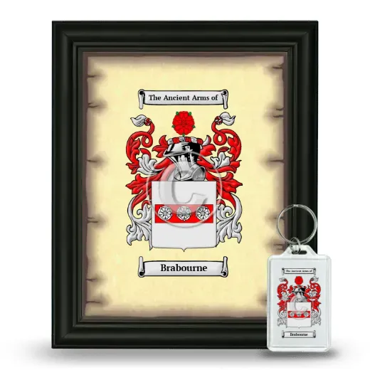Brabourne Framed Coat of Arms and Keychain - Black