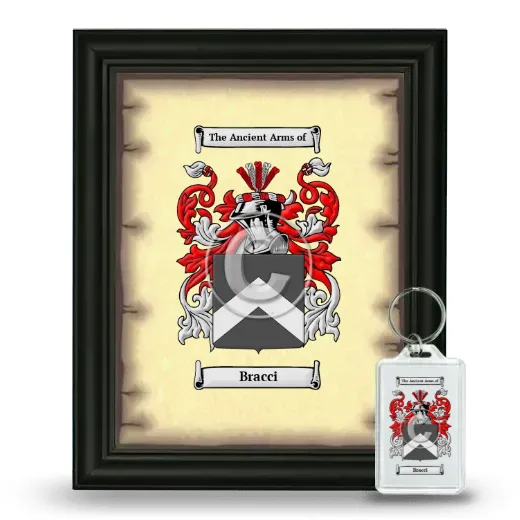 Bracci Framed Coat of Arms and Keychain - Black