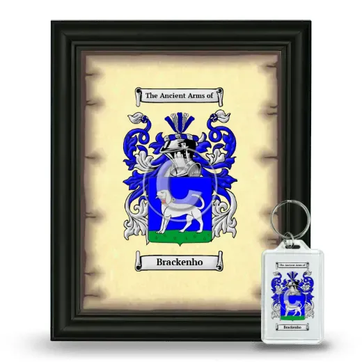 Brackenho Framed Coat of Arms and Keychain - Black