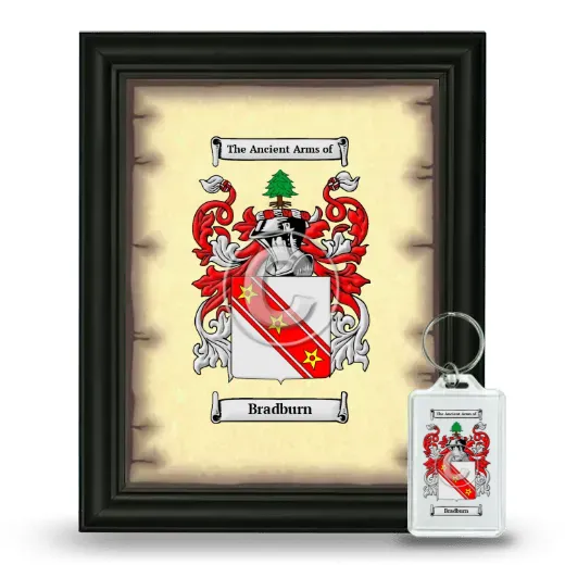 Bradburn Framed Coat of Arms and Keychain - Black