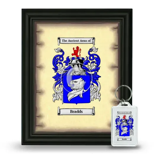 Bradds Framed Coat of Arms and Keychain - Black