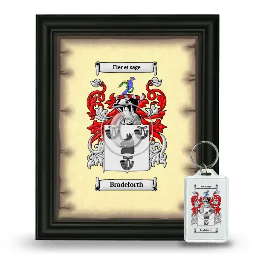 Bradeforth Framed Coat of Arms and Keychain - Black