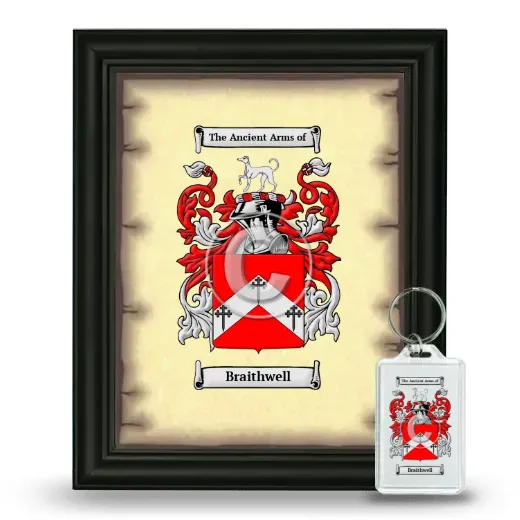 Braithwell Framed Coat of Arms and Keychain - Black