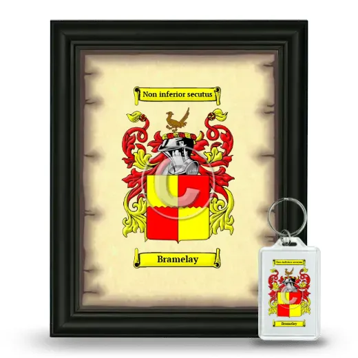 Bramelay Framed Coat of Arms and Keychain - Black