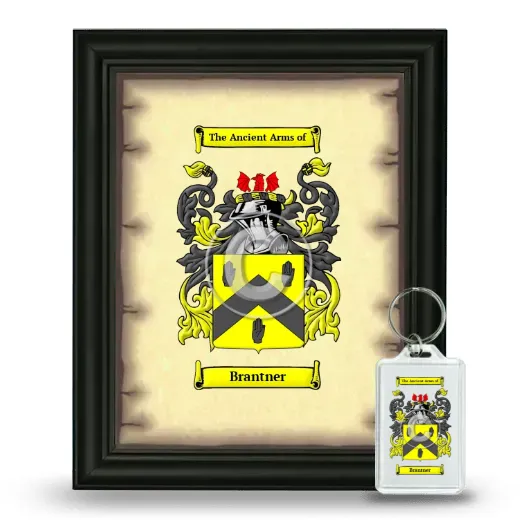Brantner Framed Coat of Arms and Keychain - Black