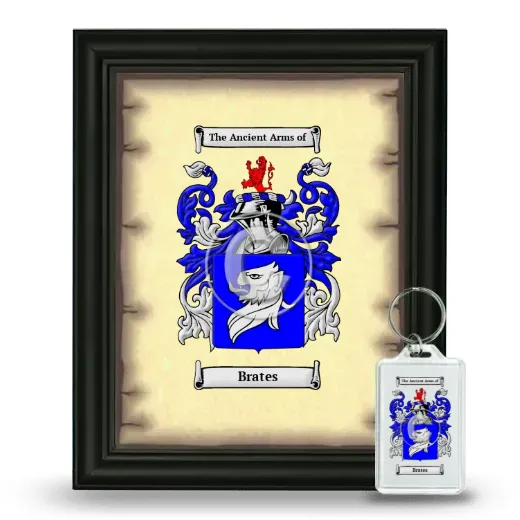 Brates Framed Coat of Arms and Keychain - Black