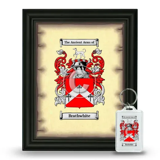 Brathwhite Framed Coat of Arms and Keychain - Black