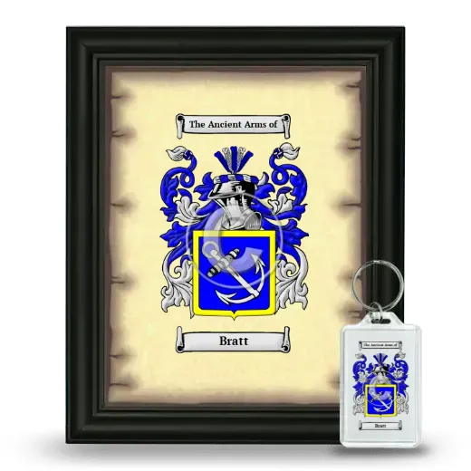 Bratt Framed Coat of Arms and Keychain - Black