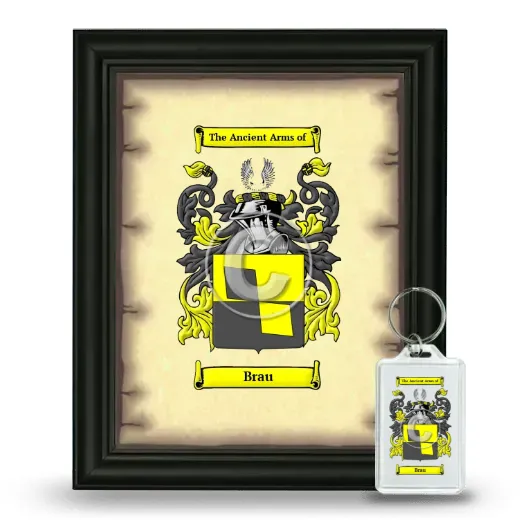 Brau Framed Coat of Arms and Keychain - Black