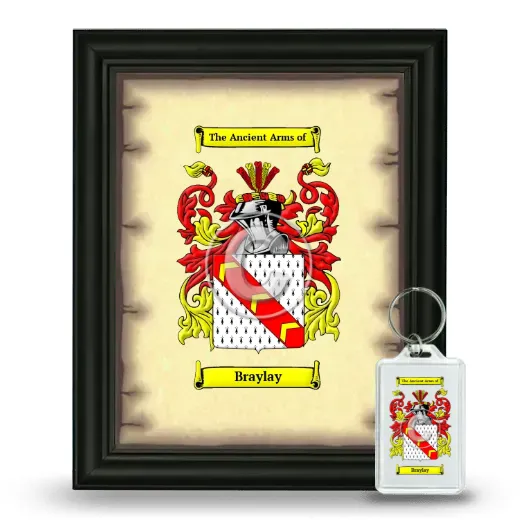Braylay Framed Coat of Arms and Keychain - Black