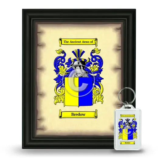 Bredow Framed Coat of Arms and Keychain - Black