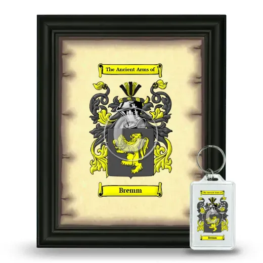 Bremm Framed Coat of Arms and Keychain - Black