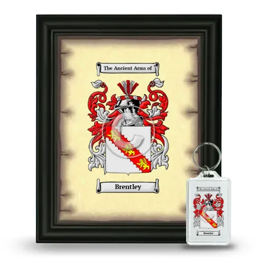 Brentley Framed Coat of Arms and Keychain - Black