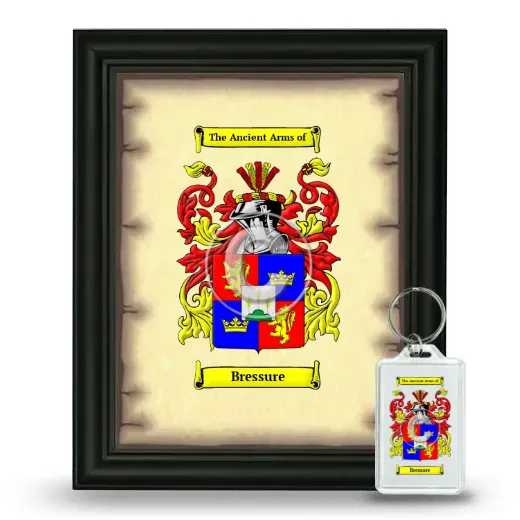 Bressure Framed Coat of Arms and Keychain - Black