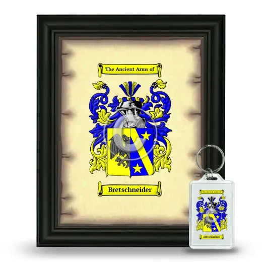 Bretschneider Framed Coat of Arms and Keychain - Black