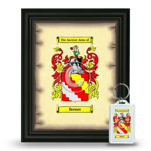 Breuer Framed Coat of Arms and Keychain - Black