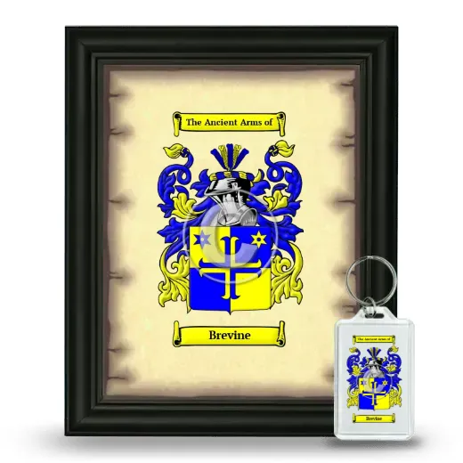 Brevine Framed Coat of Arms and Keychain - Black