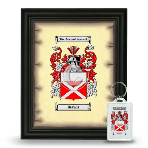 Brewis Framed Coat of Arms and Keychain - Black