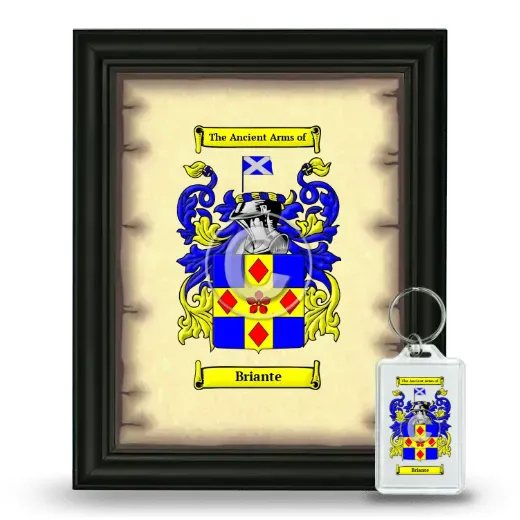 Briante Framed Coat of Arms and Keychain - Black