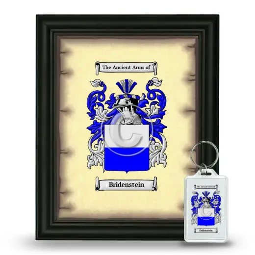 Bridenstein Framed Coat of Arms and Keychain - Black