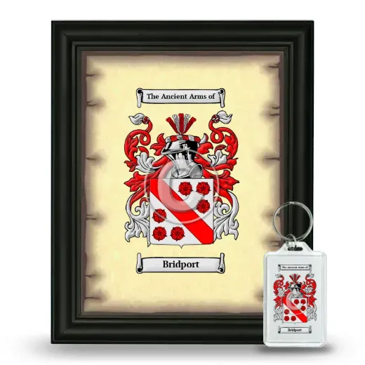 Bridport Framed Coat of Arms and Keychain - Black