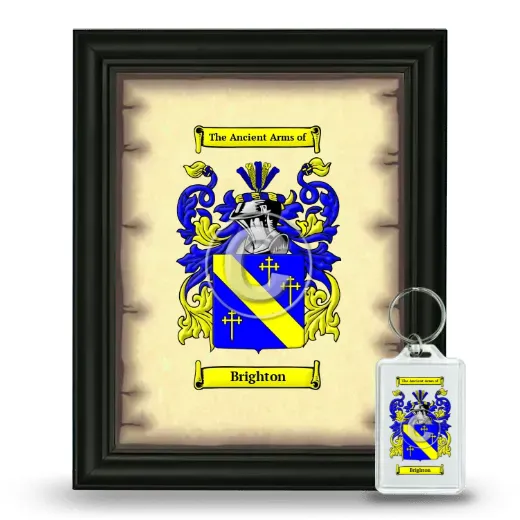 Brighton Framed Coat of Arms and Keychain - Black