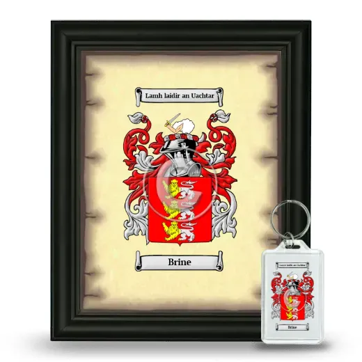 Brine Framed Coat of Arms and Keychain - Black