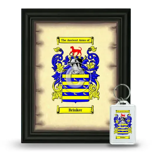 Brinker Framed Coat of Arms and Keychain - Black