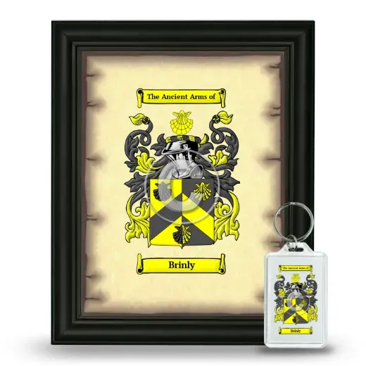 Brinly Framed Coat of Arms and Keychain - Black