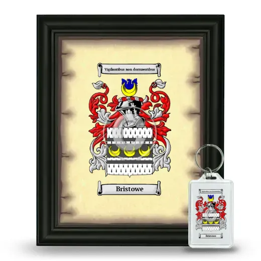 Bristowe Framed Coat of Arms and Keychain - Black