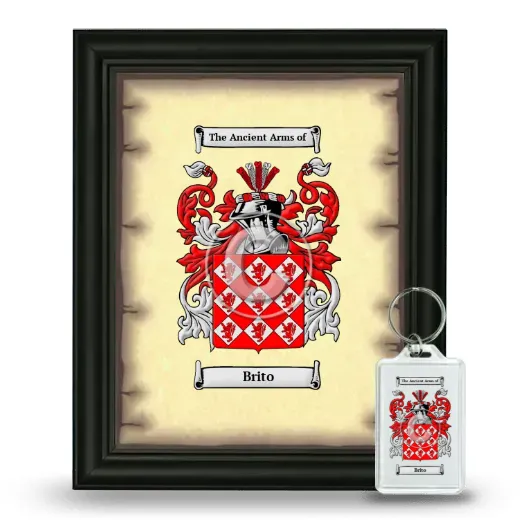 Brito Framed Coat of Arms and Keychain - Black