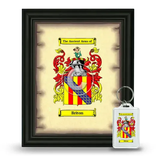 Briton Framed Coat of Arms and Keychain - Black
