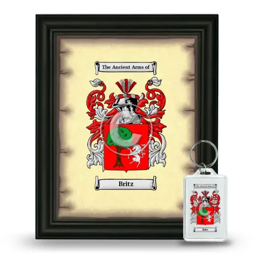 Britz Framed Coat of Arms and Keychain - Black