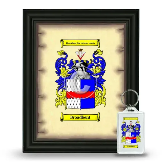 Broadbent Framed Coat of Arms and Keychain - Black