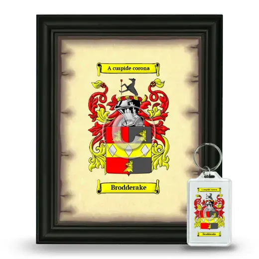 Brodderake Framed Coat of Arms and Keychain - Black