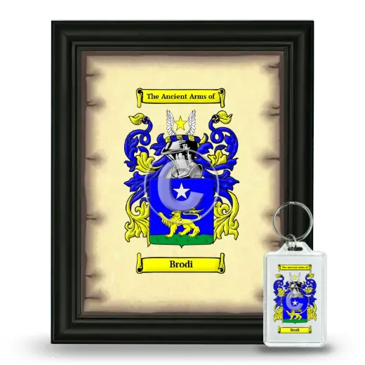Brodi Framed Coat of Arms and Keychain - Black
