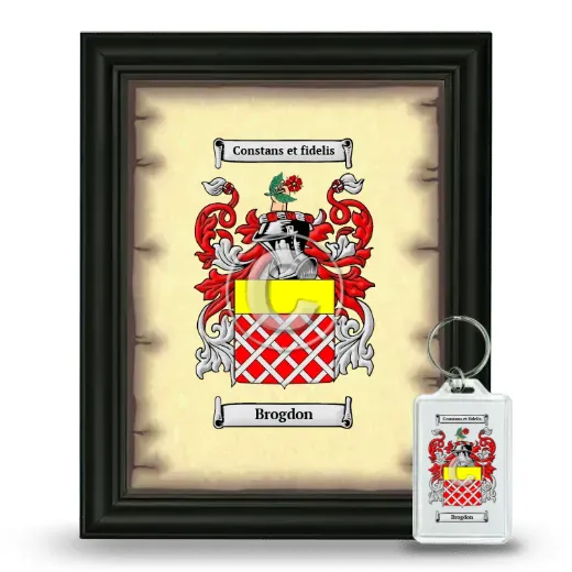 Brogdon Framed Coat of Arms and Keychain - Black